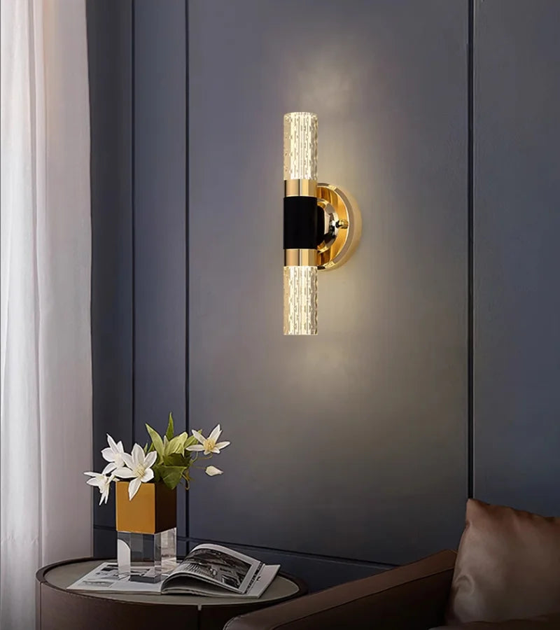 Gold Vanity Lights for Mirror 2 Light Bathroom Light Fixtures Over Mirror Modern Wall Sconces Shade for Bathroom Bedroom Hallway