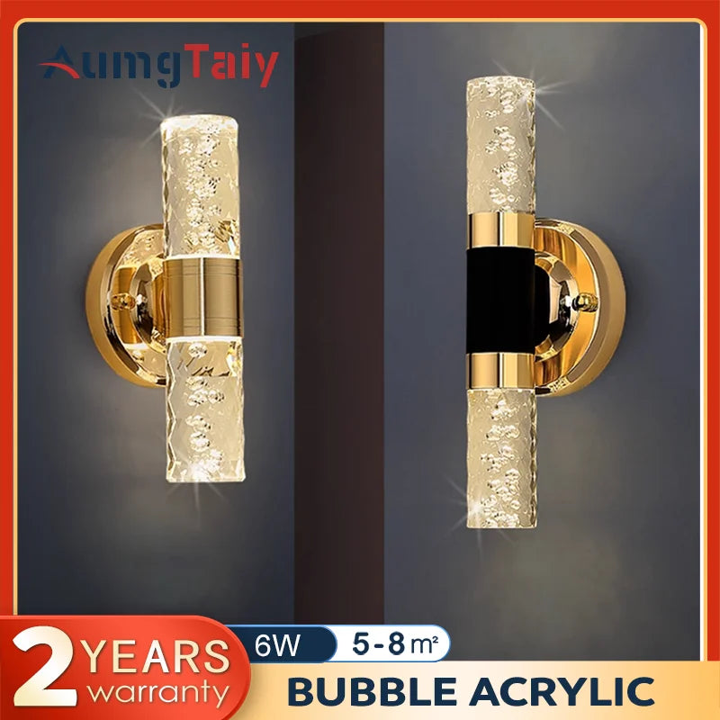 Gold Vanity Lights for Mirror 2 Light Bathroom Light Fixtures Over Mirror Modern Wall Sconces Shade for Bathroom Bedroom Hallway