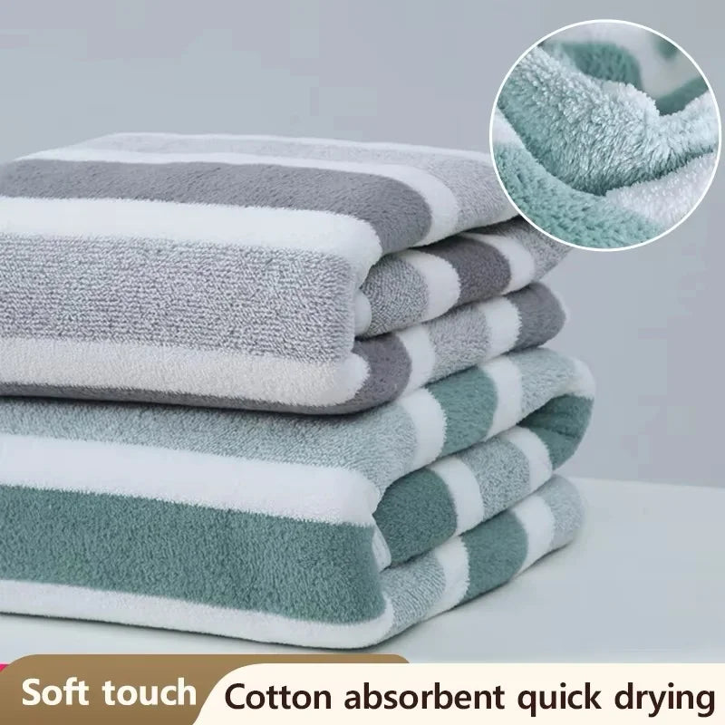 Bath Towel Washcloth Cotton Towel Solid Color Soft Absorbent Towels Multipurpose Use For Hotel Bathroom