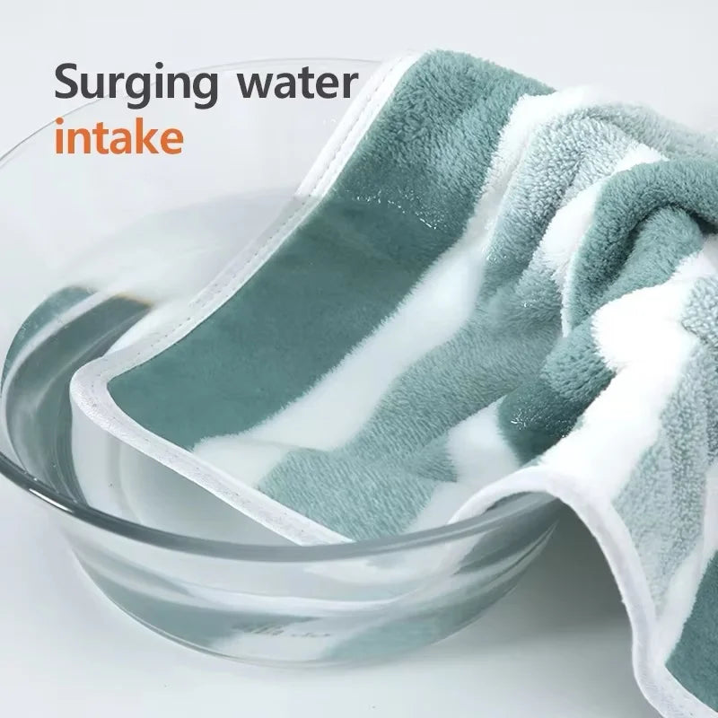 Bath Towel Washcloth Cotton Towel Solid Color Soft Absorbent Towels Multipurpose Use For Hotel Bathroom