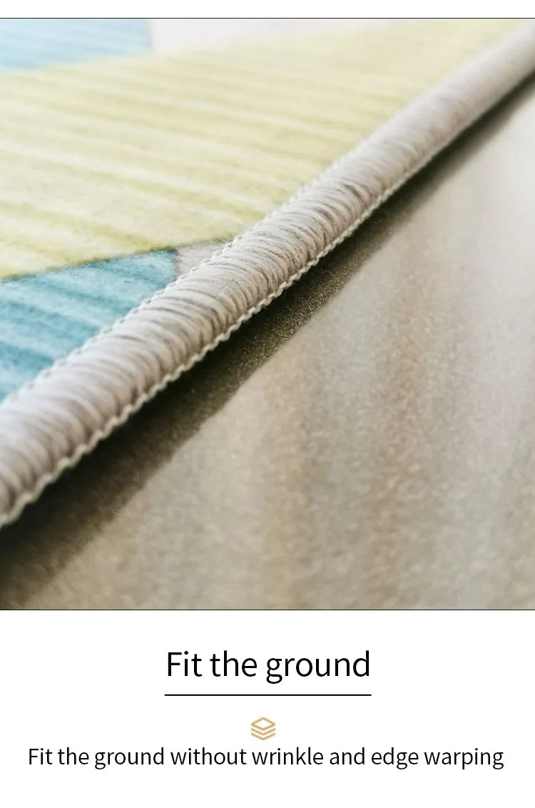 Nordic geometric rugs livingroom carpet dirt resistant easy to clean sofa blanket silent non-slip hairless carpet