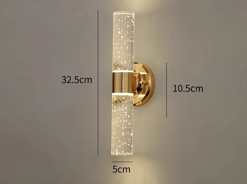 Gold Vanity Lights for Mirror 2 Light Bathroom Light Fixtures Over Mirror Modern Wall Sconces Shade for Bathroom Bedroom Hallway