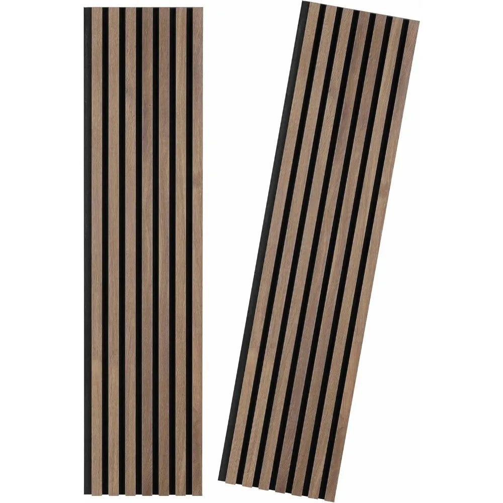 Wood Slat Acoustic Panels for Stylish Decor, Noise Reduction, 3D Fluted Panel for Wall, Interior Design, 47 in