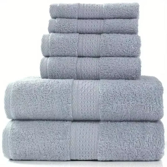 Bath Towel Washcloth Cotton Towel Solid Color Soft Absorbent Towels Multipurpose Use For Hotel Bathroom