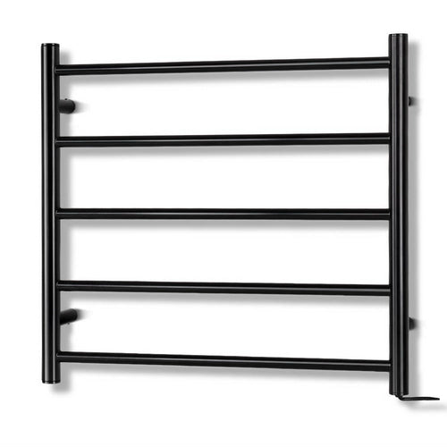 Devanti Electric Heated Towel Rail Rack 5 Bars Wall Mounted Clothes